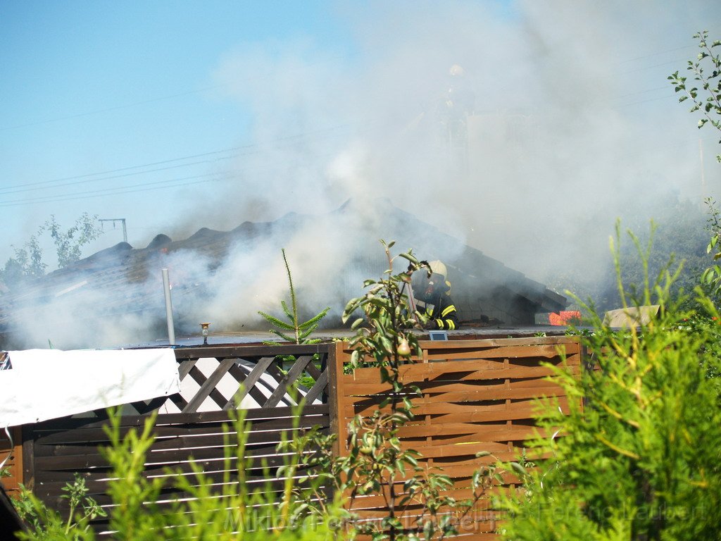 Gartenlaube in Vollbrand Koeln Poll Im Gremberger Waeldchen P192.JPG